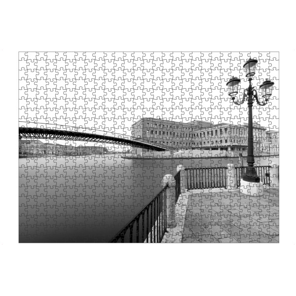 artboxONE Puzzle "Ponte della Costituzione Venedig" artboxONE - Städte,Schwarzweiß,Architektur