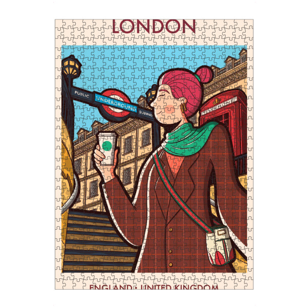 artboxONE Puzzle "Girl London" artboxONE - Städte / London,Essen & Trinken,Menschen,Fashion