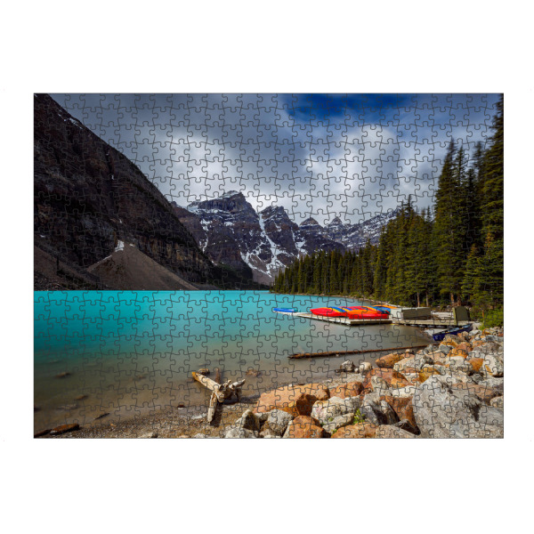 Puzzle Ravensburger "Der Lake Moraine in Kanada" artboxONE - Natur,Reise