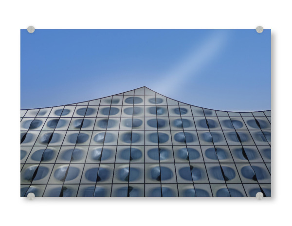 Acrylglasbild "Window Wavepeak in blue Sky" artboxONE - Städte,Städte / Hamburg,Reise,Architektur,Reise / Länder