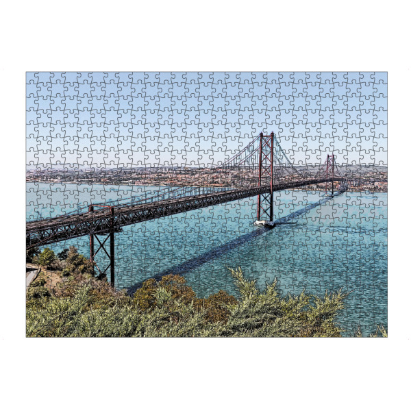 artboxONE Puzzle "Ponte 25 de April in Lisabon" artboxONE - Natur,Reise,Architektur