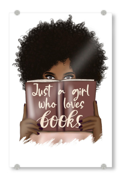 Acrylglasbild "Ein Mädchen, das Bücher liebt" artboxONE - Menschen,Fashion