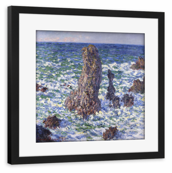 Poster mit Rahmen schwarz "Les Pyramides de Port-Coton" artboxONE - Natur,Reise,Reise / Strand und Meer
