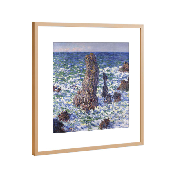 Poster mit Rahmen Kupfer "Les Pyramides de Port-Coton" artboxONE - Natur,Reise,Reise / Strand und Meer