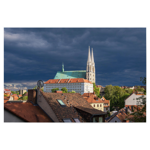 Poster 30x20 cm "Wolken, Peterskirche, Häuser" artboxONE - Reise,Architektur,Städte / Weitere