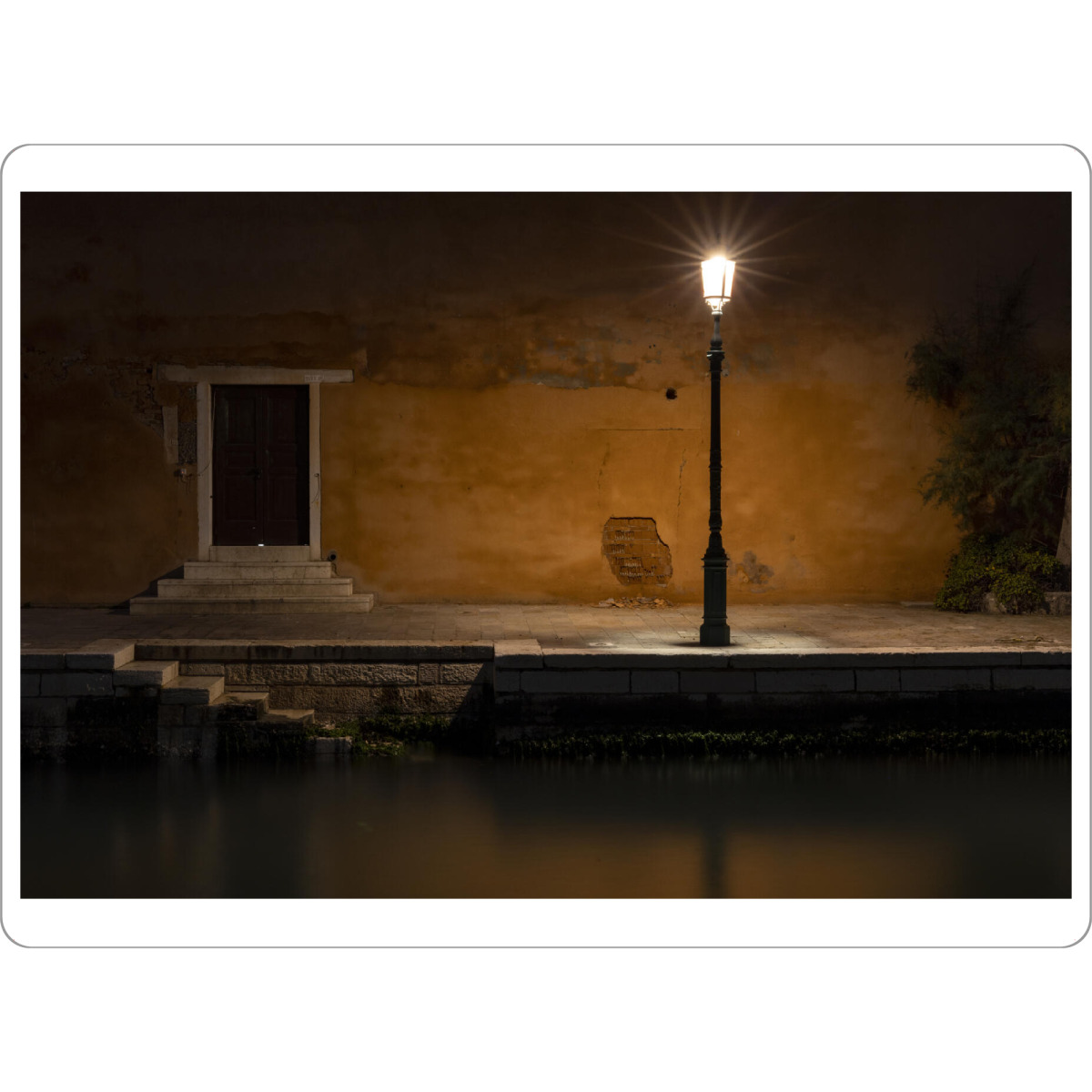 Tischset "Nachts in den Gassen von Venedig" artboxONE - Architektur - Venedig,Gassen,Laterne,Italien,Tür - Bild venedig