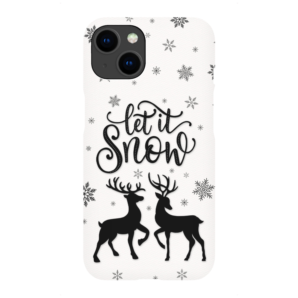 iPhone "Let it snow. Hirsch und Reh" Premium-Case Handyhülle artboxONE