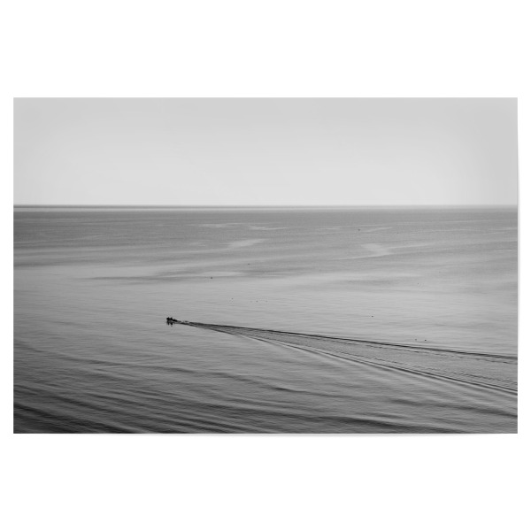 Poster 30x20 cm "Ein abendlicher Bootsausflug (S/W)" artboxONE - Natur,Reise,Reise / Strand und Meer,Reise / Länder