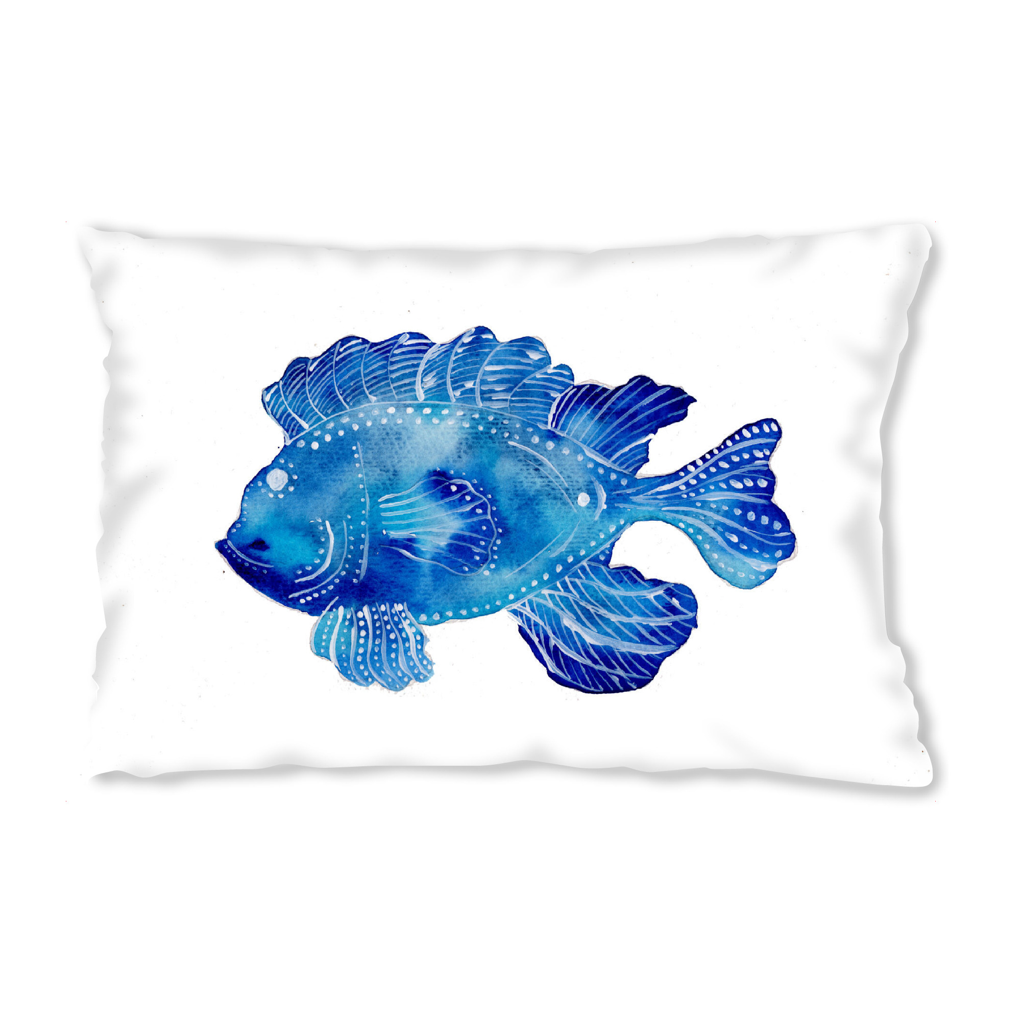 Design-Kissen "Blauer Fisch Tribal Tattoo" artboxONE - Natur,Tiere,Unterwasser