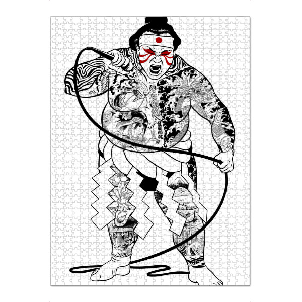 Puzzle Ravensburger "Japanischer Sumo-Sänger" artboxONE - Menschen,Städte / Tokio,Männer