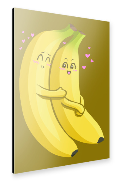 Alu-Dibond "Umarmung von Bananen" 30x20 cm artboxONE