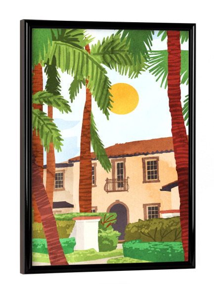 Poster mit schwarzem Rahmen "LA-Kunstdrucke" artboxONE - Architektur