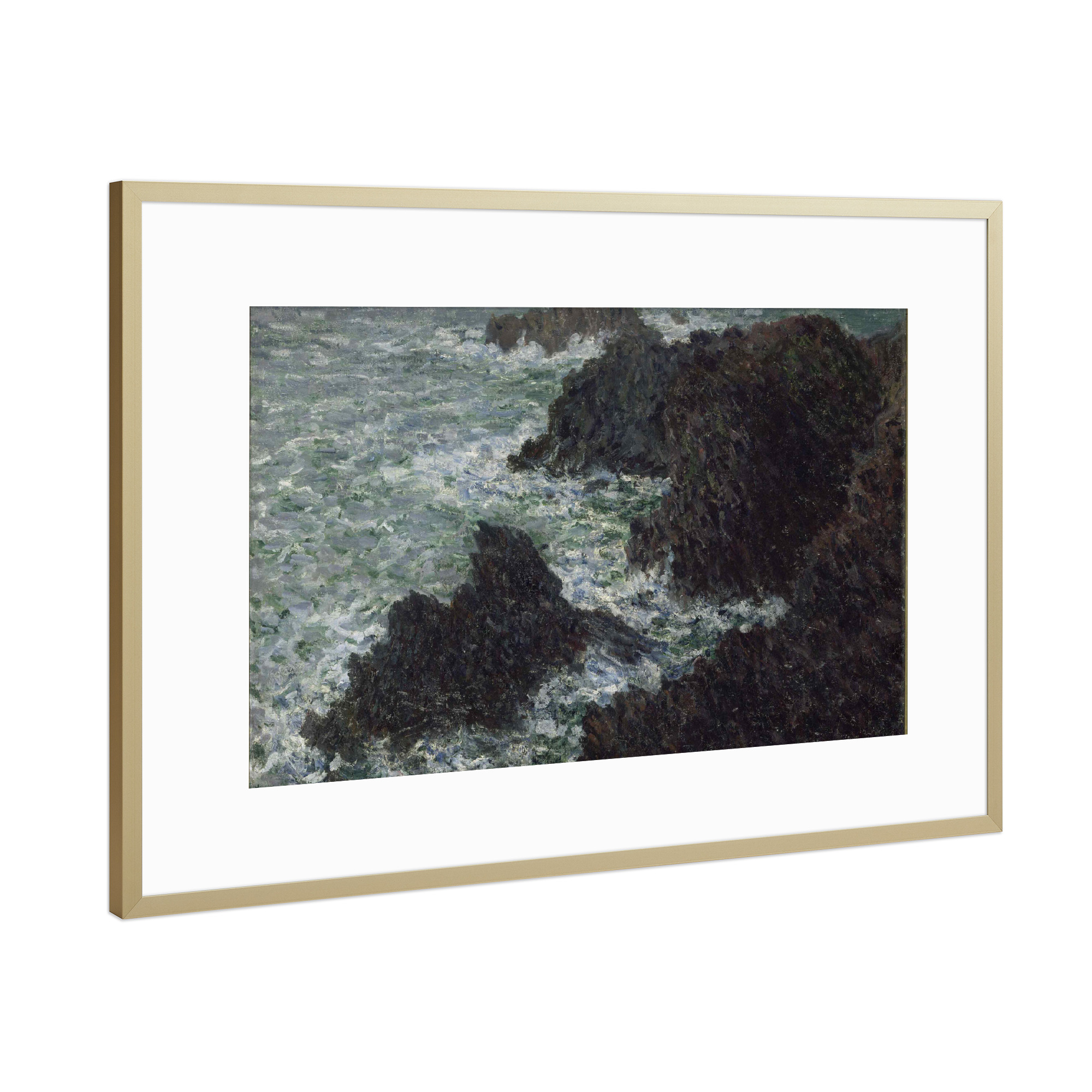 Poster mit Rahmen Gold "Claude Monet - Die wilde Küste" artboxONE - Natur,Reise