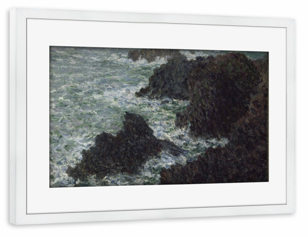 Poster mit Rahmen weiß "Claude Monet - Die wilde Küste" artboxONE - Natur,Reise