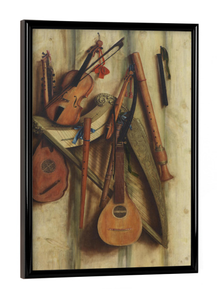 Poster mit schwarzem Rahmen "Franciscus Gijsbrechts - Musik" artboxONE - Menschen,Musik