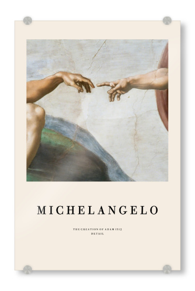 Acrylglasbild "Die Erschaffung Adams Detail" artboxONE - Menschen,Männer