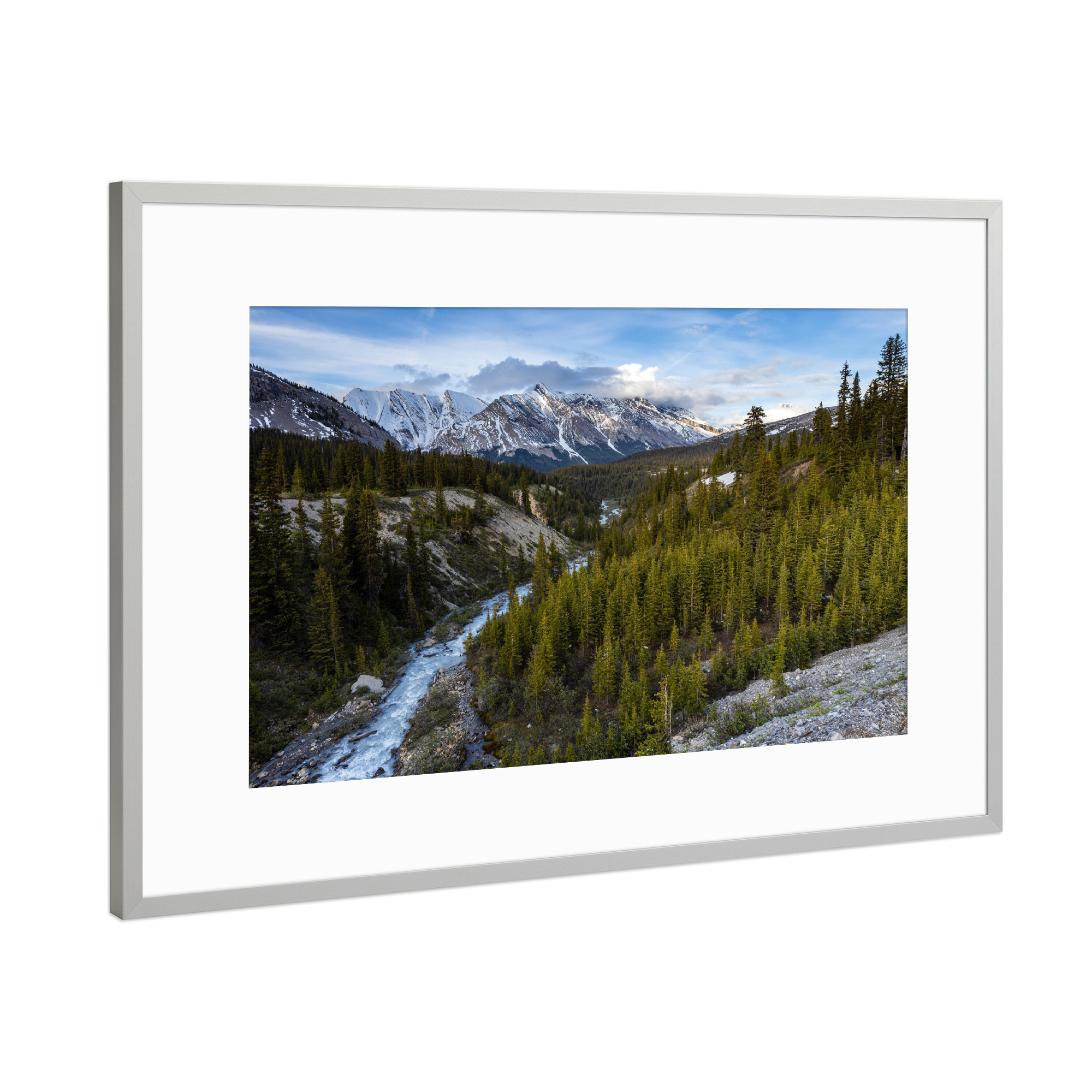 Poster mit Rahmen Silber "Der Icefield Parkway in Kanada" artboxONE - Natur,Reise