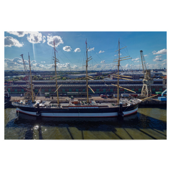 Poster "Museumsschiff "Peking" - Pano low" artboxONE - Städte,Städte / Hamburg,Reise,Architektur,Reise / Länder