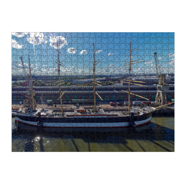 Puzzle Ravensburger "Museumsschiff "Peking" - Pano low" artboxONE - Städte,Städte / Hamburg,Reise,Architektur,Reise / Länder