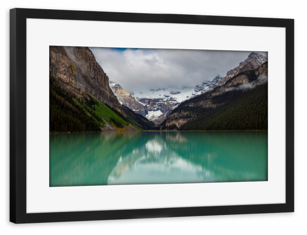 Poster mit Rahmen schwarz "Lake Louise in Kanada" artboxONE - Natur,Reise