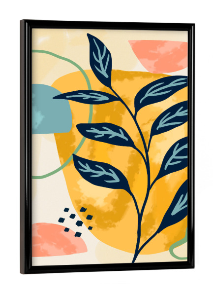 Poster mit schwarzem Rahmen "Die Goldene Regel" artboxONE - Floral,Abstrakt