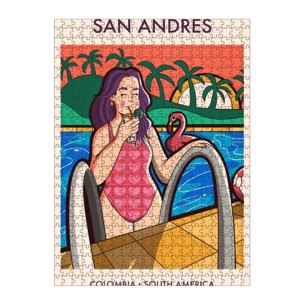 Puzzle Ravensburger "San Andrés Girl" artboxONE - Städte,Reise,Essen & Trinken,Menschen,Fashion
