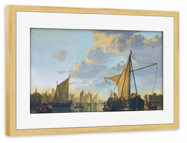 Poster mit Rahmen kiefer "Die Maas bei Dordrecht" artboxONE - Reise,Reise / Länder,Städte / Amsterdam,Für Papa