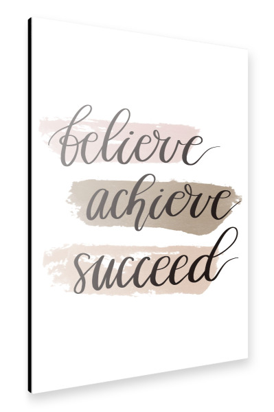 Alu-Dibond "Glauben, Erfolg haben" 30x20 cm artboxONE