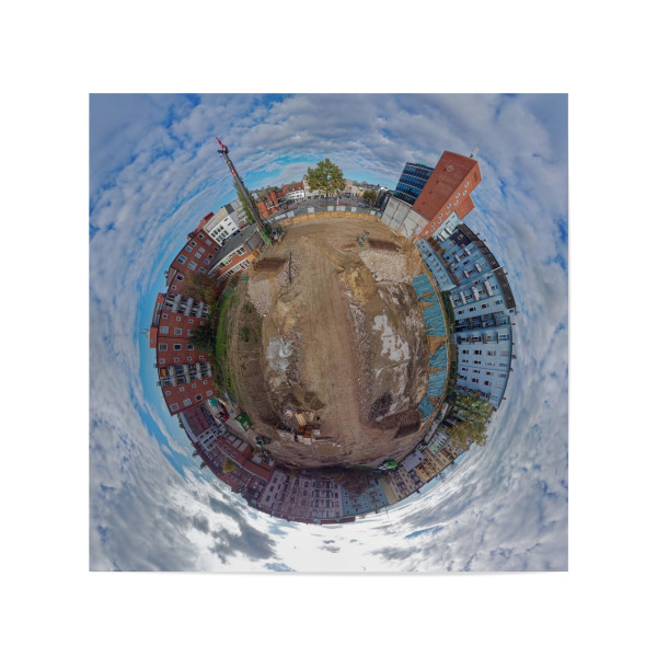 Poster 20x20 cm "Bergedorf Mohnhof-Lücke Planet" artboxONE - Städte,Städte / Hamburg,Reise,Architektur,Reise / Länder