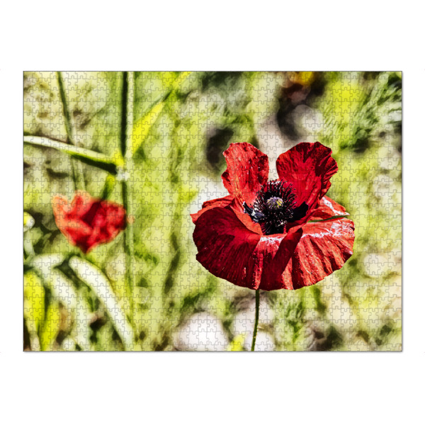 Puzzle Ravensburger "Mohnblume im Detail" artboxONE - Natur,Floral - Blumen,Blume,Mohnblume,Natur,Floral,Pflanze - Bild blumen