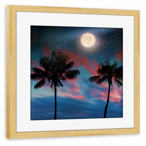 Poster mit Rahmen kiefer "Tropischer Abend" artboxONE - Natur,Reise,Reise / Strand und Meer,Reise / Asien,Reise / Länder
