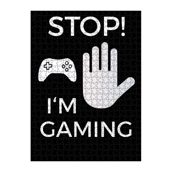artboxONE Puzzle "STOP! - I'm gaming" artboxONE - Typografie,Für Kinder,Menschen,Lustig