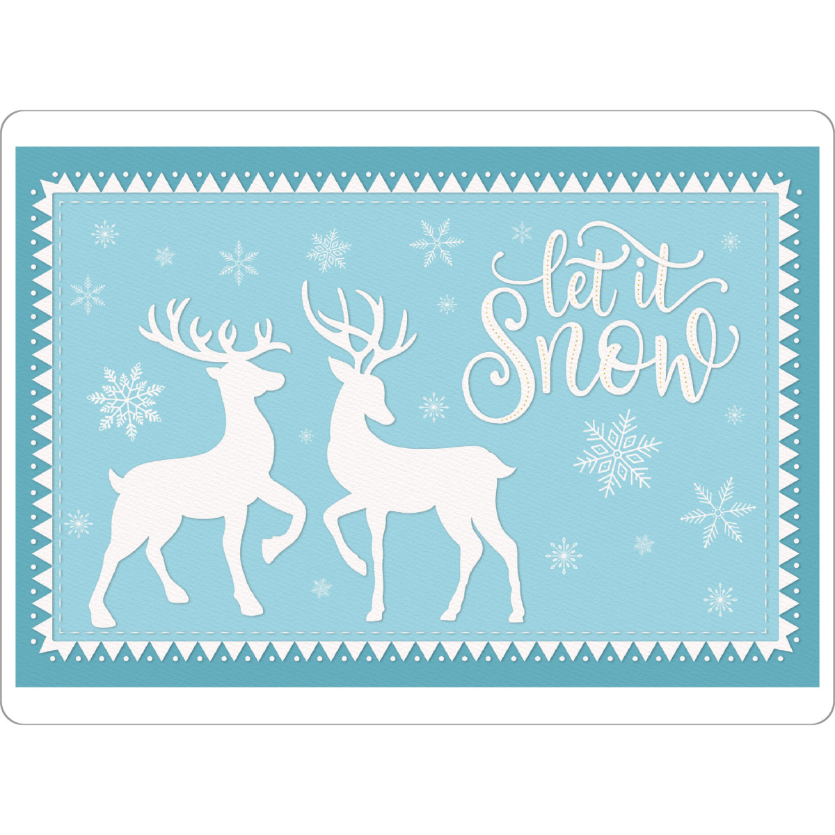 Tischset "Let it Snow auf Eisblau" artboxONE - Typografie,Tiere,Weihnachten