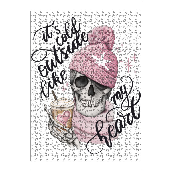 artboxONE Puzzle "Draußen ist es kalt" artboxONE - Weihnachten,Buchstaben,Festivals,Lustig