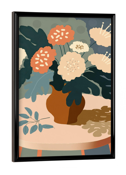 Poster mit schwarzem Rahmen "Pastelle Blumen" artboxONE - Floral,Für Mama