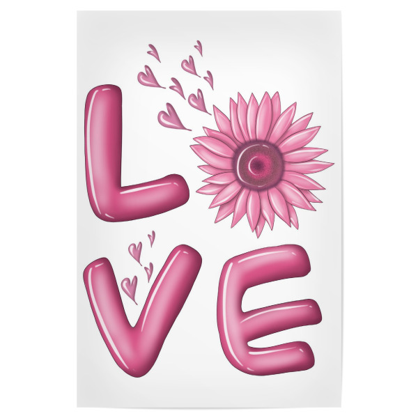 Poster 30x20 cm "Liebe Blume | Valentinstag" artboxONE - Floral,Fashion,Buchstaben,Für Mama,Festivals