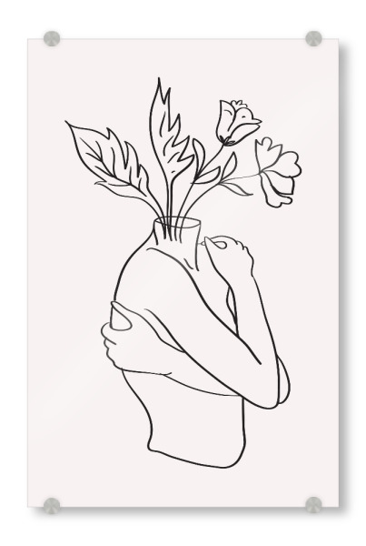 Acrylglasbild "Willkommen das Unvermeidliche" artboxONE - Floral,Menschen