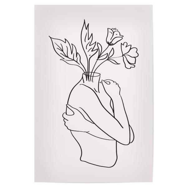 Poster "Willkommen das Unvermeidliche" artboxONE - Floral,Menschen