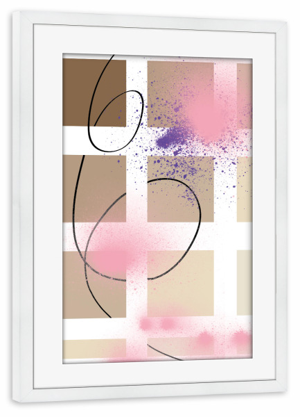 Poster mit Rahmen weiß "Splash minimalism" artboxONE - Abstrakt,Geometrie