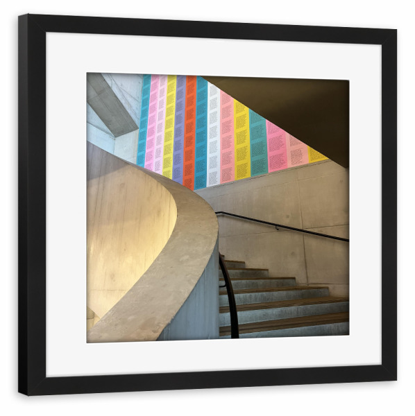 Poster mit Rahmen schwarz "Bright Future" artboxONE - Architektur - Tate,Streetart,Design,Treppen,Museum,London,Tatemodern