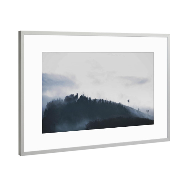 Poster mit Rahmen Silber "Nebelschwaden" artboxONE - Natur