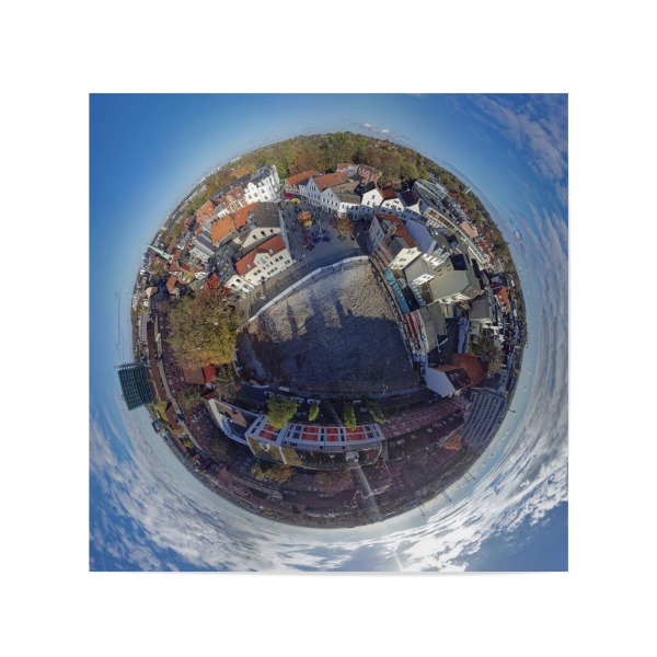 Poster 20x20 cm "Bergedorfer Markt-Lücke;30m Höhe" artboxONE - Städte,Städte / Hamburg,Reise,Architektur,Reise / Länder