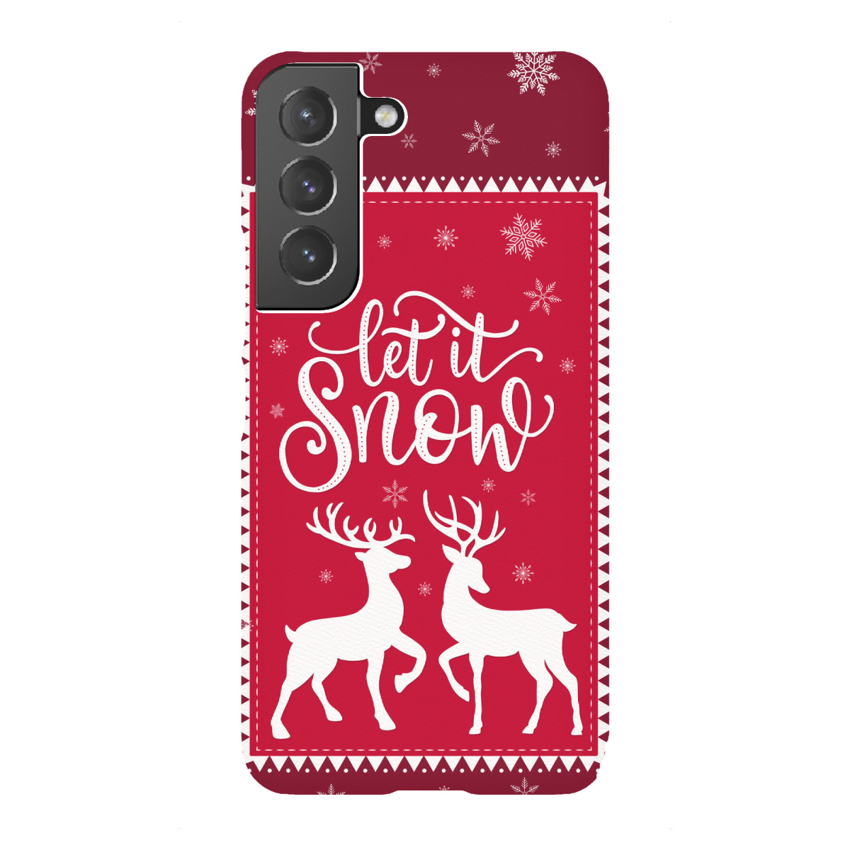 Samsung Galaxy "Let it snow auf Rot" Premium-Case Handyhülle artboxONE