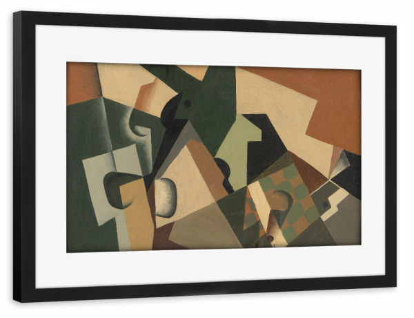 Poster mit Rahmen schwarz "Glas und Schachbrett" artboxONE - Abstrakt,Für Mama,Für Papa