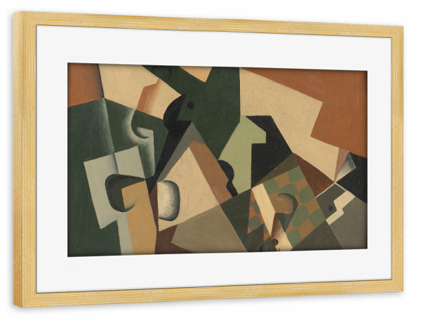 Poster mit Rahmen kiefer "Glas und Schachbrett" artboxONE - Abstrakt,Für Mama,Für Papa