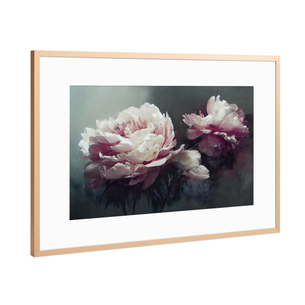 Poster mit Rahmen Kupfer "Pfingstrosen in Pink" artboxONE - Floral,Abstrakt,Für Mama