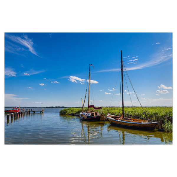 Poster 30x20 cm "Wolken, Boote, Schilf" artboxONE - Natur,Reise