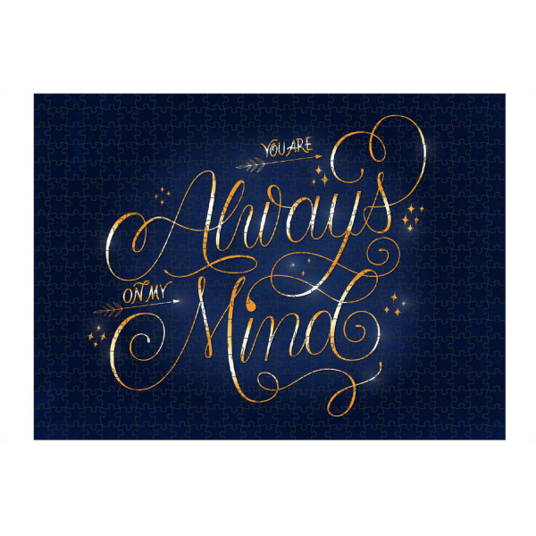 Puzzle Ravensburger "Ich denke stets an dich" artboxONE - Typografie,Liebe