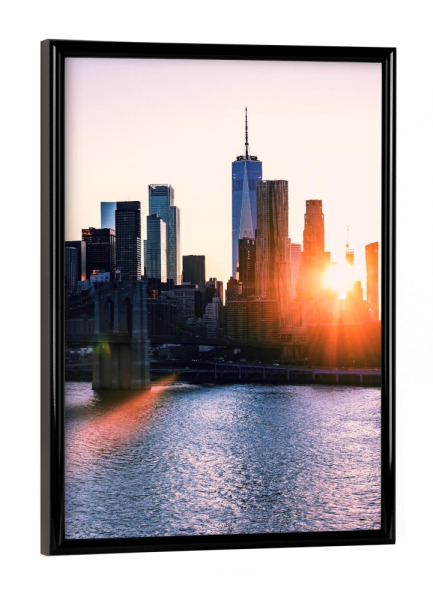 Poster mit schwarzem Rahmen "Sonnenlicht in New York" artboxONE - Städte,Städte / New York,Reise,Architektur,Reise / Länder