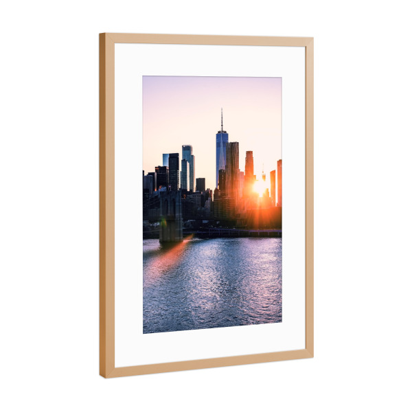 Poster mit Rahmen Kupfer "Sonnenlicht in New York" artboxONE - Städte,Städte / New York,Reise,Architektur,Reise / Länder